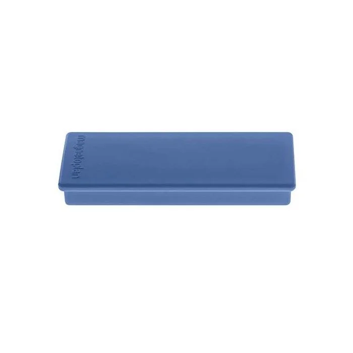 Lot de 10 Aimants rectangulaires - 55 x 22 mm - Bleu foncé MAGNETOPLAN
