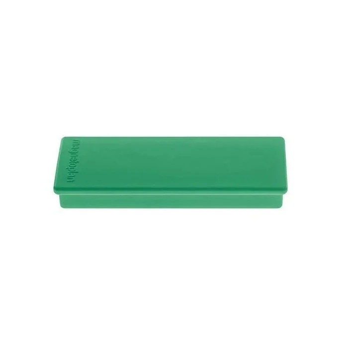 Lot de 10 Aimants rectangulaires - 55 x 22 mm - Vert MAGNETOPLAN