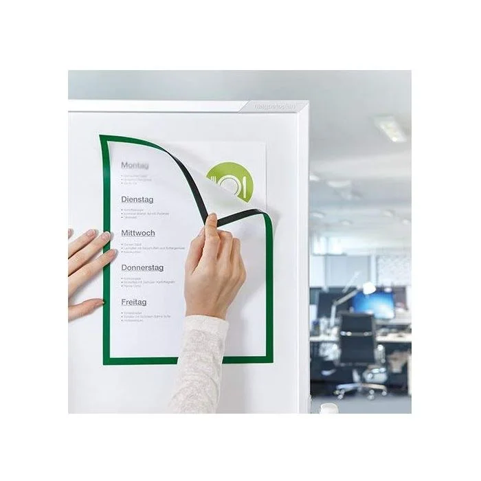 Cadres d'affichage magnétiques - A4 - Vert MAGNETOPLAN Lot de 5