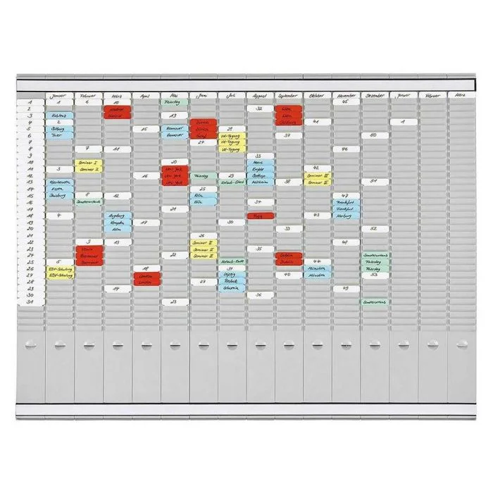 Tableau Planning à fiches en T - 15 bandes FRANKEN
