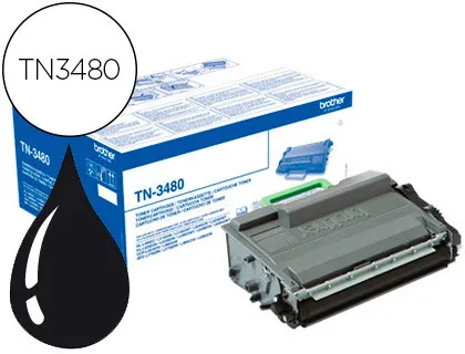 Toner laser brother tn3480 couleur noir 12000p