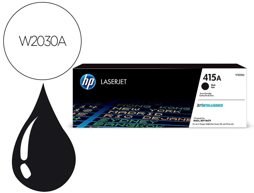 Cartouche d'encre HP 415a pour HP color laserjet pro m454 mfp m479 noir 2400p