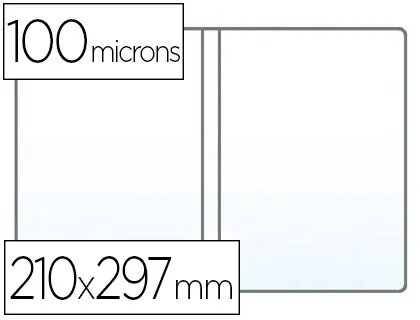 Étui protection elba multiple pvc cristal 15/100e A4 210x297mm ouverture intérieure 2 volets 4 faces visibles