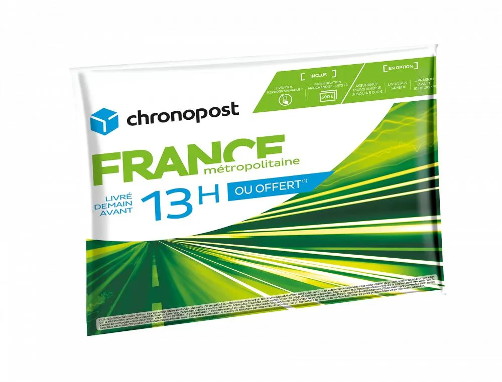 Pochette plastique chronopost 13 290x380mm capacite 2kg