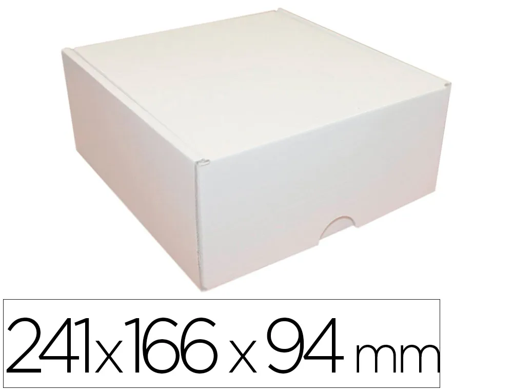Boite expedition cadeau kraft blanc interieur et exterieur 241x166x94mm lot de 2 boites