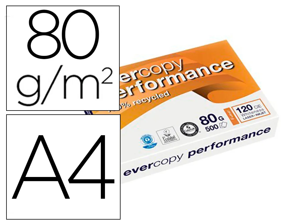 Papier clairefontaine evercopy perform multifonction laser couleur haute qualite A4 80g blanc