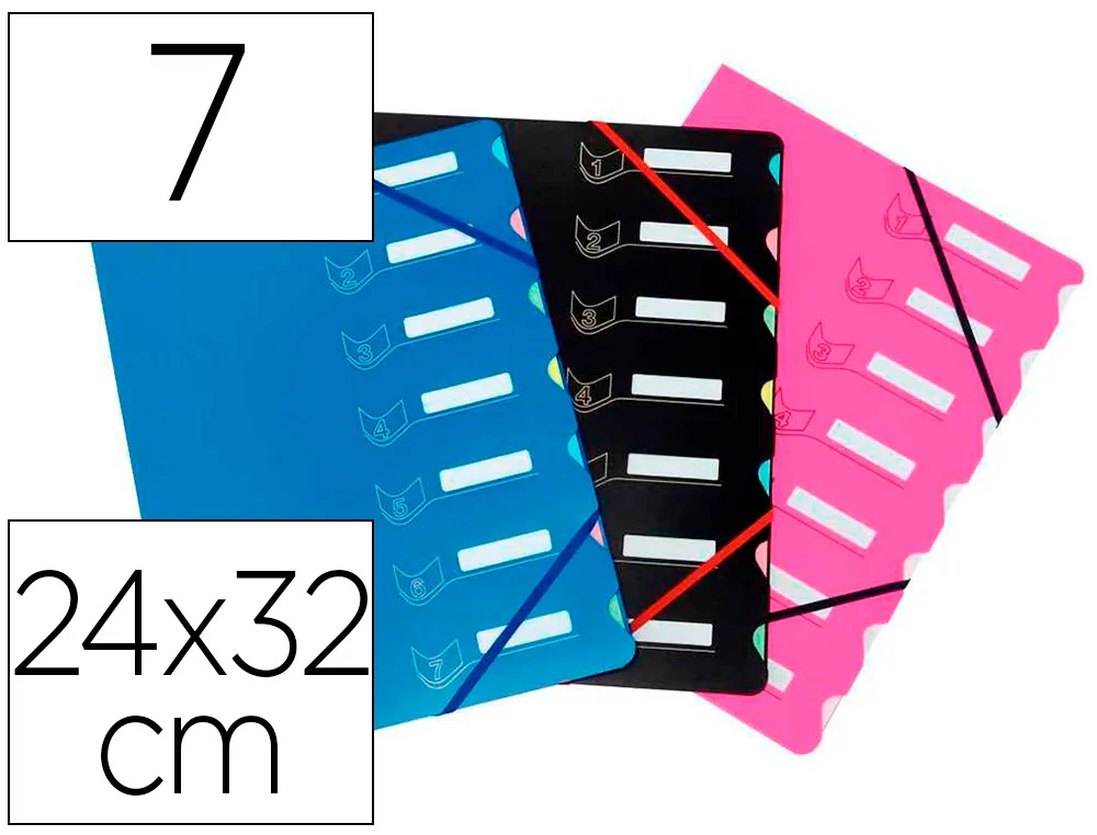 Trieur extendos couverture blanche imprimee dos extensible. coloris blanc. format 24x32cm. 7 cases