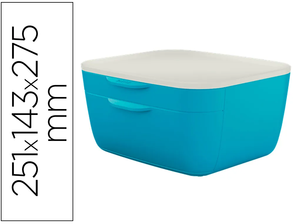 Bloc de classement leitz cosy polystyrene. coloris bleu. dimensions: 251 x 143 x 275mm