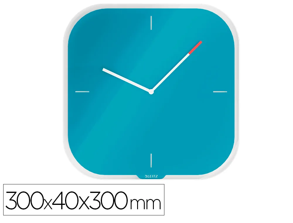 Pendule leitz cosy horloge mural analogique coloris bleu