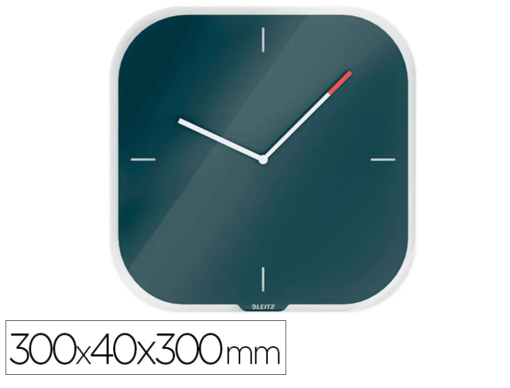 Pendule leitz cosy horloge mural analogique coloris gris