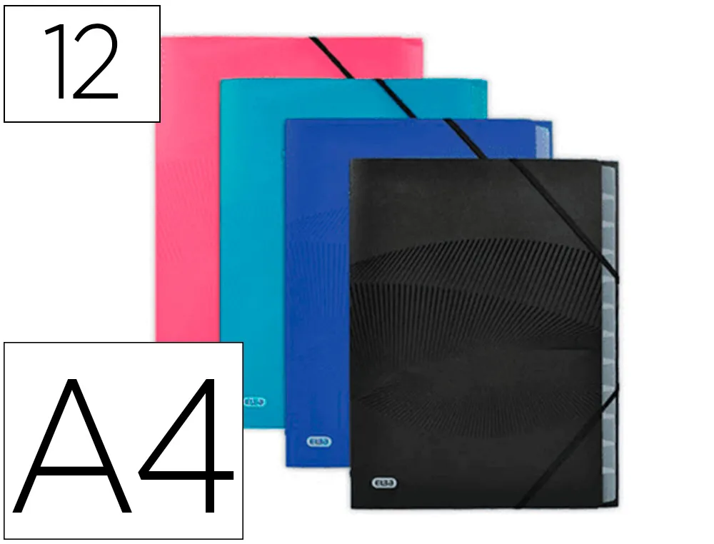 Trieur oxford osmose recyclé A4 12 positions polypropylene opaque assorti