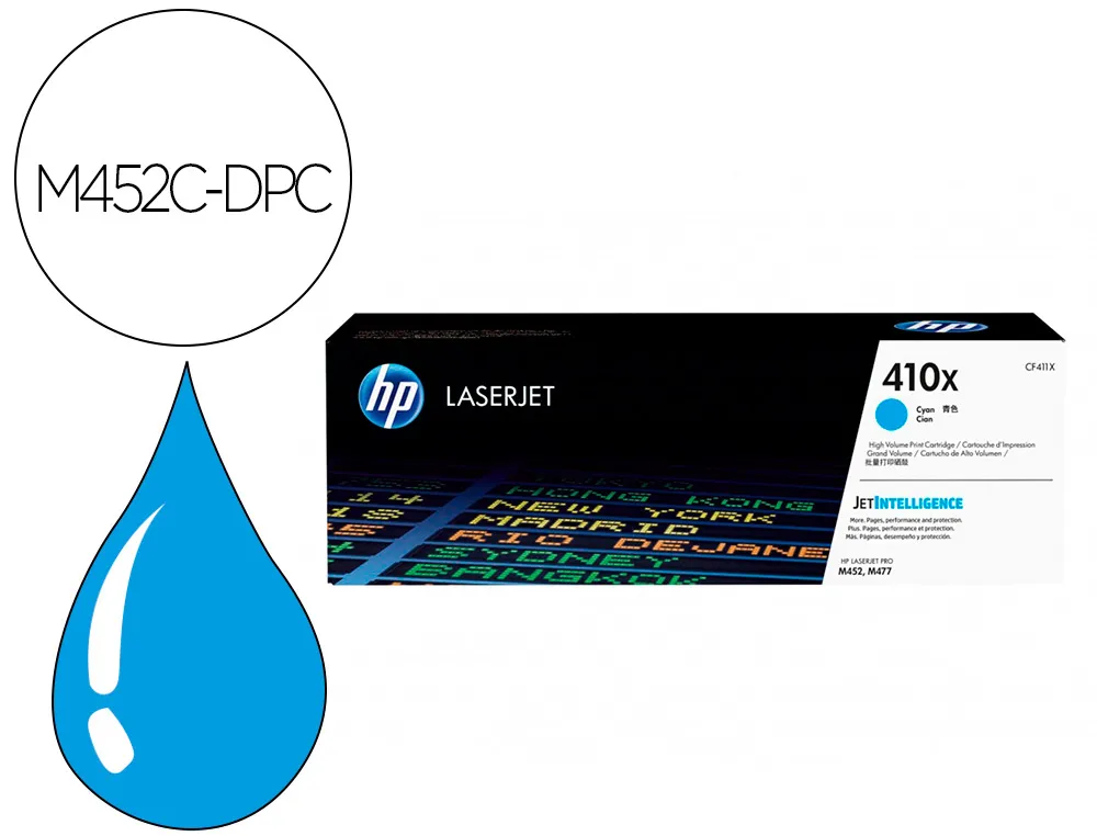 Cartouche d'encre HP color laserjet pro m452 cyan