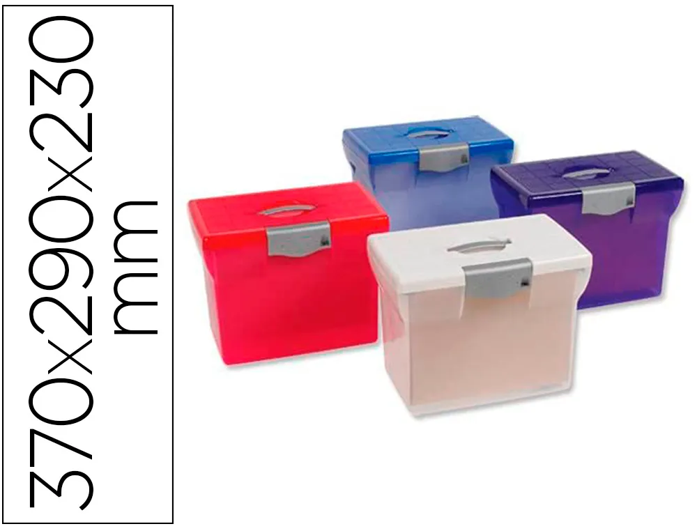 Valisette pierre henry polypropylene 370x290x230mm 5 dossier suspendus fond v poignee escamotable coloris 040062