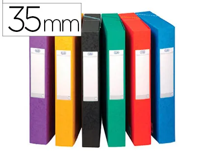 Boîte classement elba kangourou boston carte lustrée 600g 7/10e 240x320mm dos 35mm étiquette coloris assortis