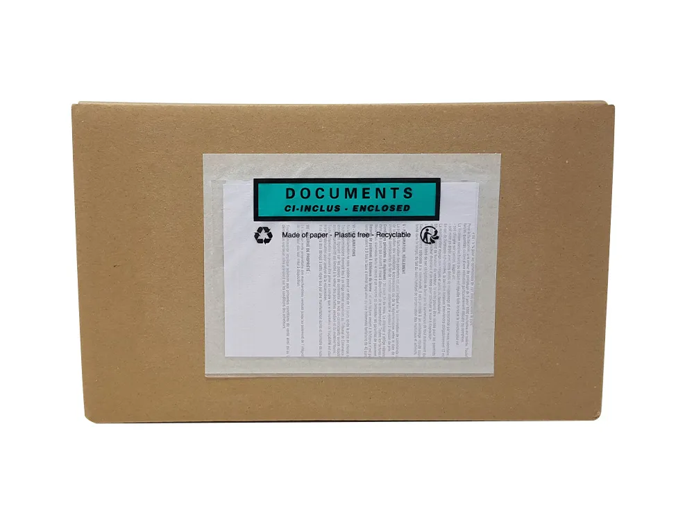 Pochette adhesive ci-inclus porte-documents cristal C6 12x16,2 paquet de 100