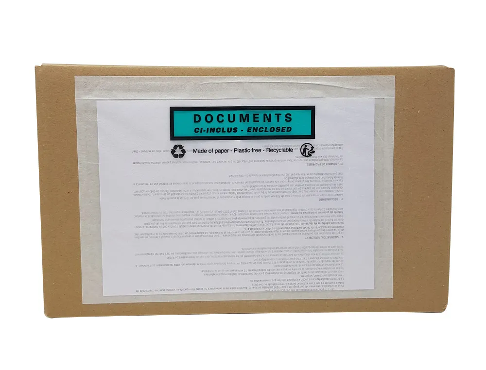 Pochette adhesive ci-inclus porte-documents cristal C5 165x228 - Bte de 100