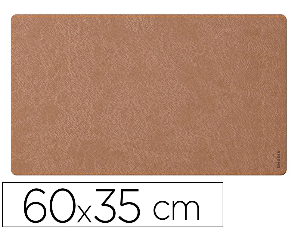 Sous-main rhodiarama souple simil cuir taupe velouté 60x35 cm