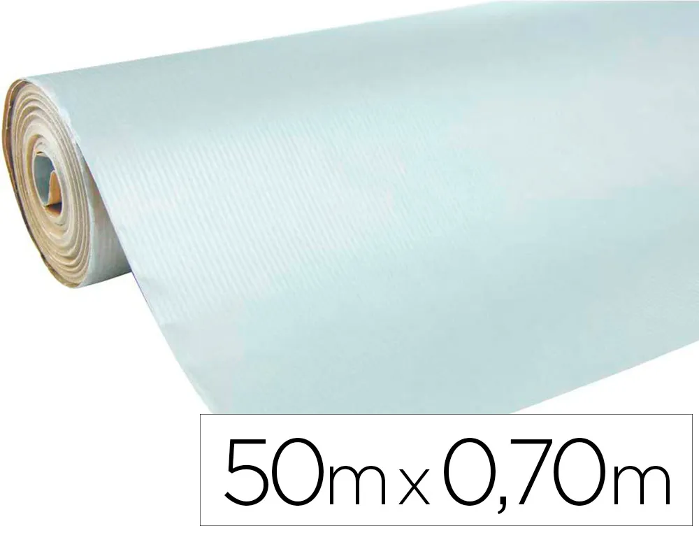 Rouleau papier cadeau kraft vergé aux motifs clairefontaine argent 50m x 0,70m 60g.