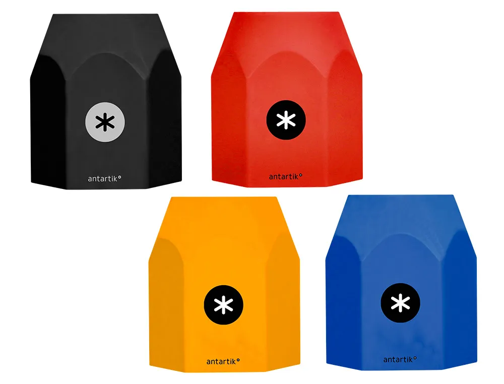 Pot a crayons antartik hexagonal silicone soft touch 95x75x80 mm coloris intenses assortis