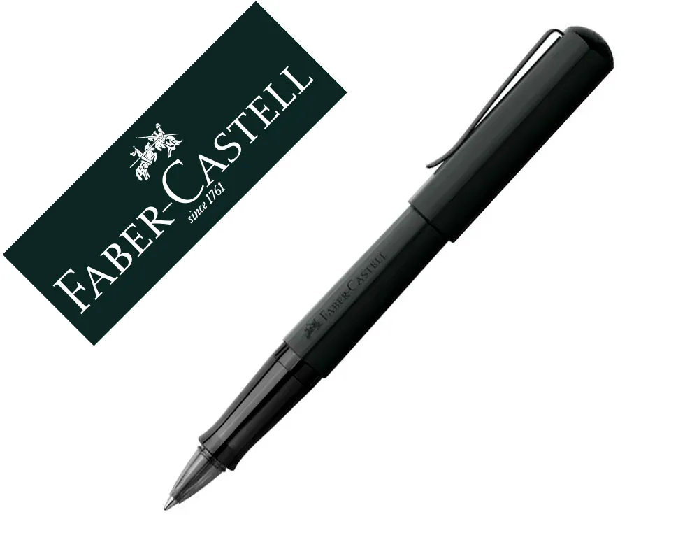 Roller faber castell hexo pointe ceramique aluminium noir mat