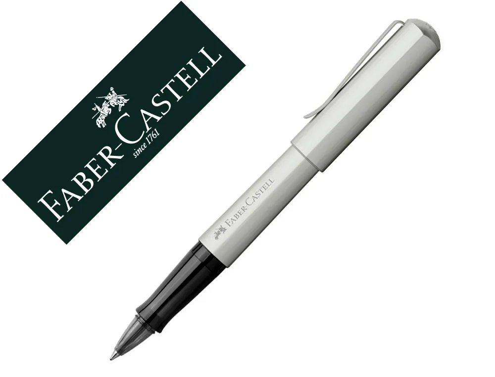 Roller faber castell hexo pointe ceramique aluminium argent mat