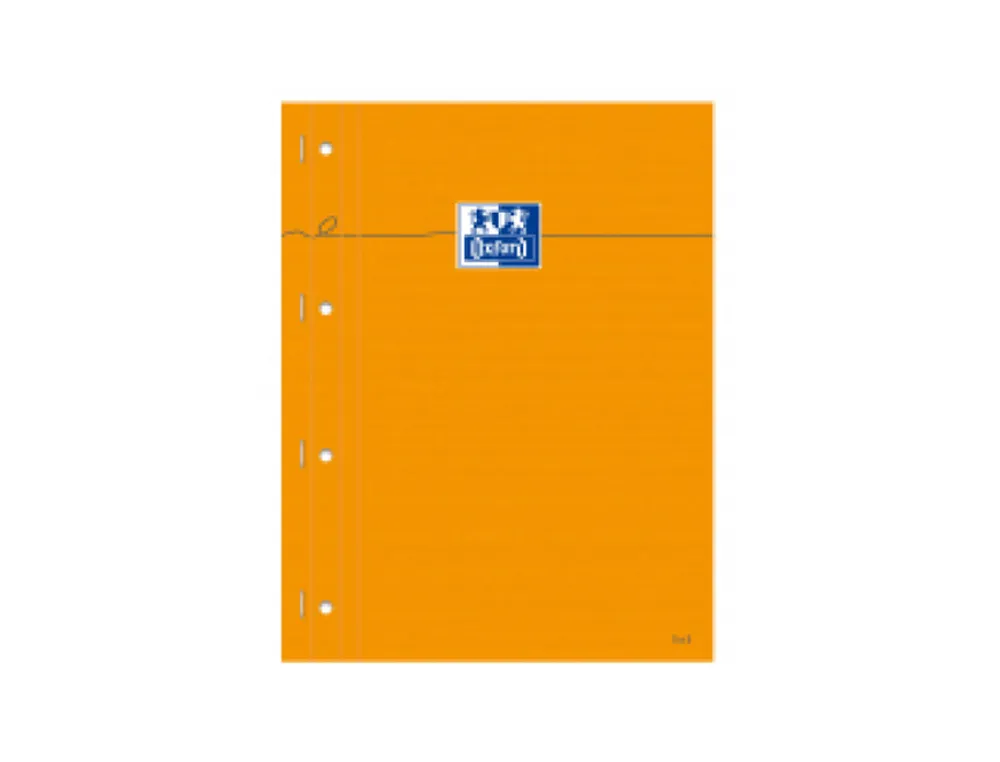 Bloc bureau oxford a4+ 210x320mm papier vélin surfin perforé détachable couverture enveloppante 80f 80g orange