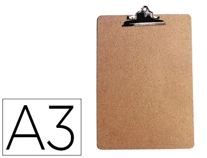 Porte-bloc Q-Connect carton extra rigide A3 pince métallique