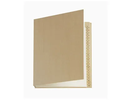 Trieur extendos carte écologique 240x320mm 24 compartiments dos extensible onglets imprimés couverture kraft recyclable