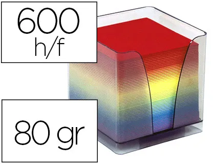 Recharge quo vadis bloc cube plexiglass boîte distributrice 590f 80g arc-en-ciel 924000