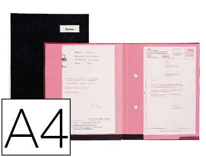 Parapheur extendos standard 18 compartiments couverture 20/10ème plastifié 25,5x32cm documents a4 21x29,7cm coloris noir