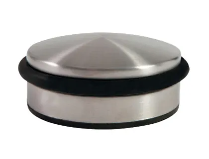 Butée de porte alba lestée acier élastomère fixation non nécessaire poids 1kg diamètre 9cm hauteur 4cm