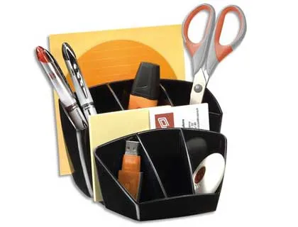 Pot multifonctions cep polystyrène antichoc brillant 8 compartiments 143x93x158mm coloris noir