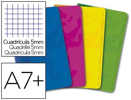 Répertoire oxford openflex agrafé couverture polypropylène 90x140mm 96 pages 90g 5x5mm