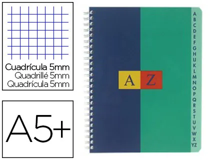 Répertoire conquérant reliure intégrale couverture vernie lavable 170x220mm 180 pages 5x5mm