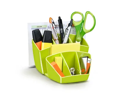 Pot multifonctions cep polystyrène antichoc brillant 8 compartiments 143x93x158mm coloris gloss vert anis