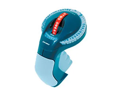 Titreuse dymo omega poignée soft-gripsm 49 caractères hauteur impression 3.7mm découpe manuelle sans pile rubans 9mm