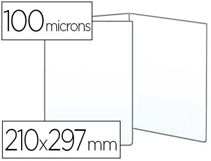 Étui protection elba multiple pvc cristal 15/100e A4 210x297mm ouverture intérieure 3 volets 6 faces visibles