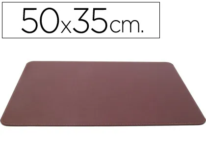 Sous-main simili cuir coins arrondis coutures fines 35x50cm