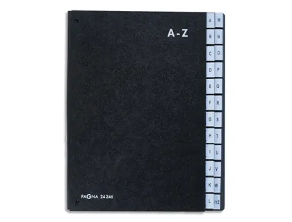 Trieur durable alphabétique 24 touches A4+ dos extensible couverture en carton solide sans pvc