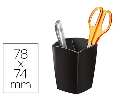 Pot à crayons magnétique cep gloss tonic 2 compartiments polystyrène antichoc bonne stabilité rectangulaire noir