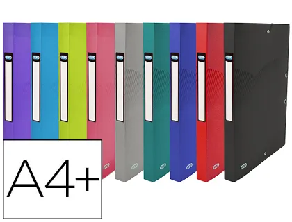 Boîte classement oxford osmose polypropylène A4+ 250x330mm dos 25mm capacité 200f coloris assortis 12 unités