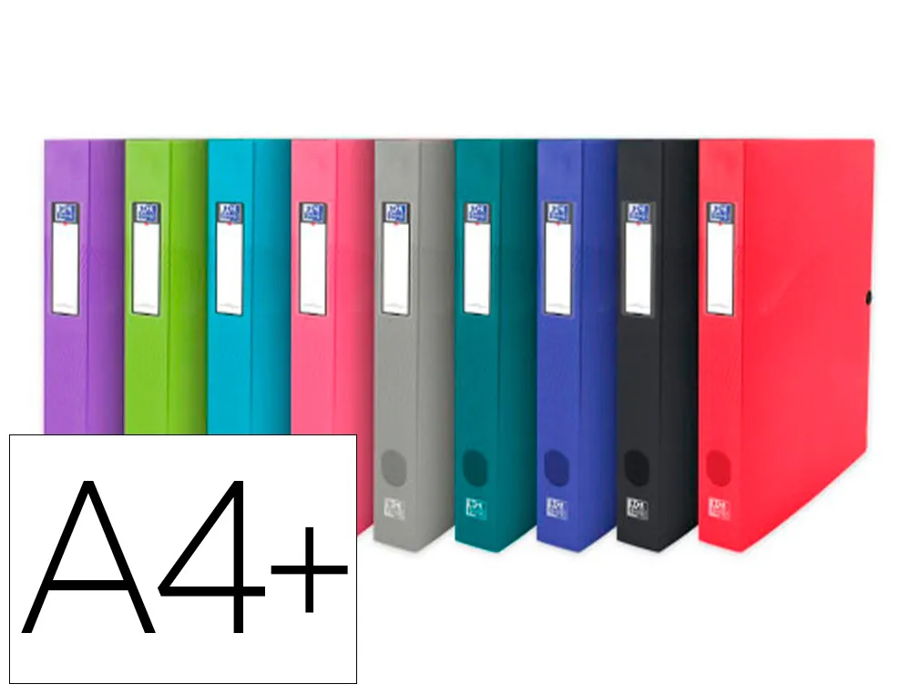 Boîte classement oxford osmose polypropylène A4+ 250x330mm dos 40mm capacité 300f coloris assortis 12 unités