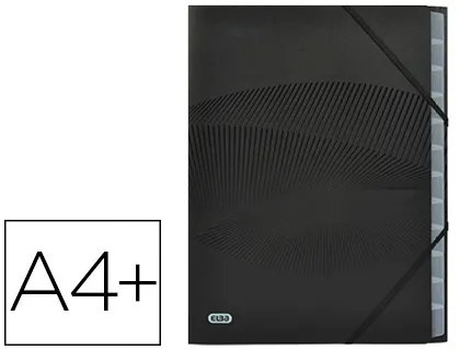 Trieur oxford osmose polypropylène A4+ 12 positions indexation numérique coloris noir