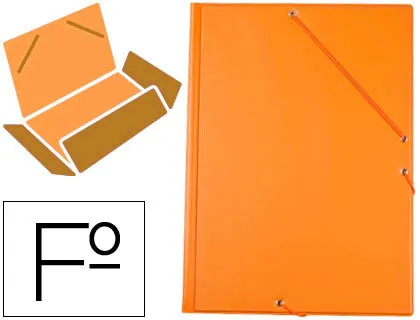 Chemise liderpapel carton rembordé dos flexible A4+ 320x240mm 3 rabats élastique coloris orange
