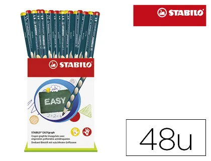 Crayon graphite stabilo easygraph godet 48 unités