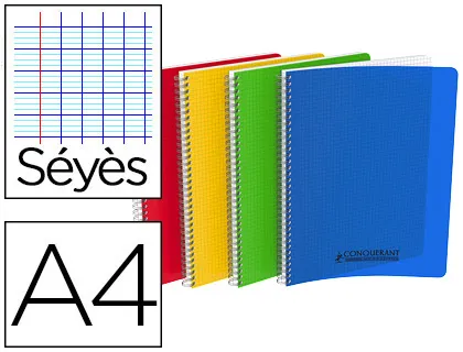 Reliure intégrale conquérant polypropylène A4 180p 5x5mm 90g