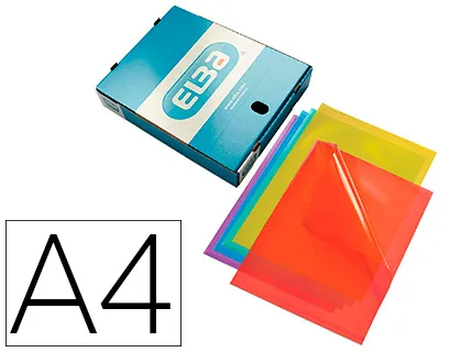 Pochette coin elba pvc résistant 15/100e translucide A4 coloris assortis boîte 100 unités