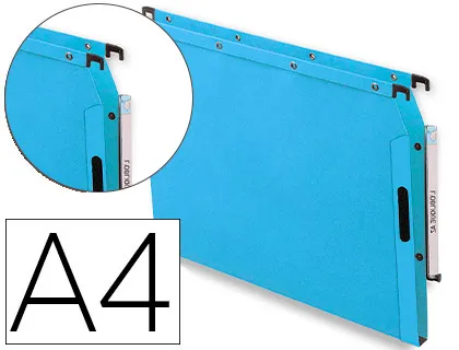 Dossier suspendu elba azv velcro kraft 240g A4 armoire fond 15mm coloris bleu lot 25 unités