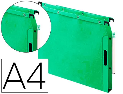 Dossier suspendu elba azv velcro kraft 240g A4 armoire fond 30mm coloris vert lot 25 unités