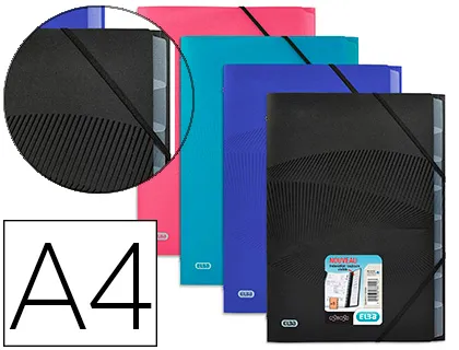 Trieur elba osmose polypropylene A4 8 positions dos extensible indexation fermeture elastique coloris